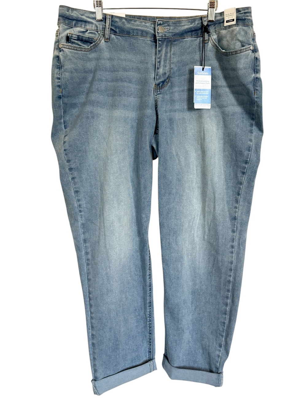 NWT Judy Blue JB88938 Keep Your Cool V Front Boyfriend Jeans 18W Sorbtek Cooling - Picture 1 of 16